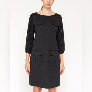 Love Moschino Polka Dot Sleeve Pocket Shift Dress Size 6